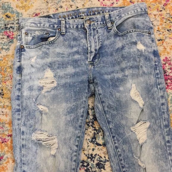 AE Flex Distressed Skinny Jeans Size 34 - Picture 2 of 6